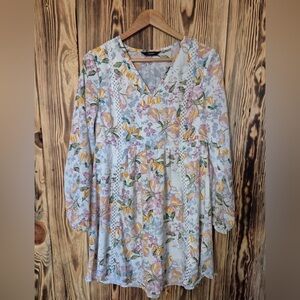 Floral V-Neck Casual Dress